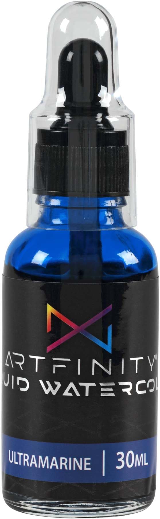 Liquid Watercolor Paint 30 ml Bottle, Ultramarine - Vibrant Dye-Based Liquid Watercolor w/Glass Pipette, Fast-Drying, Fine Art Paint for Calligraphy, Airbrushing & Traditional Art