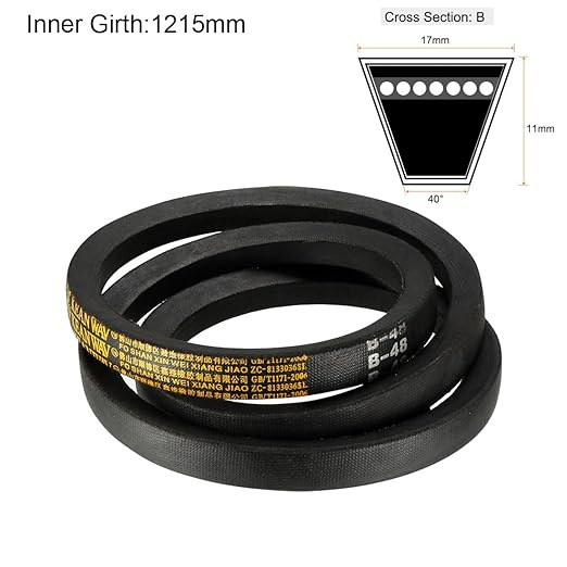 uxcell B-48 V-Belts 48" Inner Length, B-Section Rubber Drive Belt