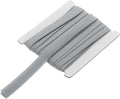 MECCANIXITY 1/2 Inch Double Fold Bias Tape Continuous Bulk Cotton Bias Tape for Sewing Seaming Quilting Hemming Binding Crafts (White Gray 6 Yards)