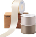 Champagne Double Face Satin Ribbon 1-1/2 Inch x 45 Yards Ivory Fabric Ribbon for Gift Wrapping, Flower Bouquets, Hair Bows Making, Wedding Decoration, Invitation Cards, Christmas (3 Rolls *15Yd)