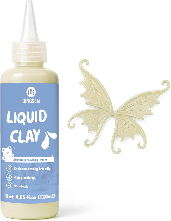 Liquid Polymer Clay AntiqueWhite 4.2oz, Liquid Clay for Polymer Clay Oven-Bake, for DIY Enthusiasts, Easy to Shape & Multi-Mold Compatible