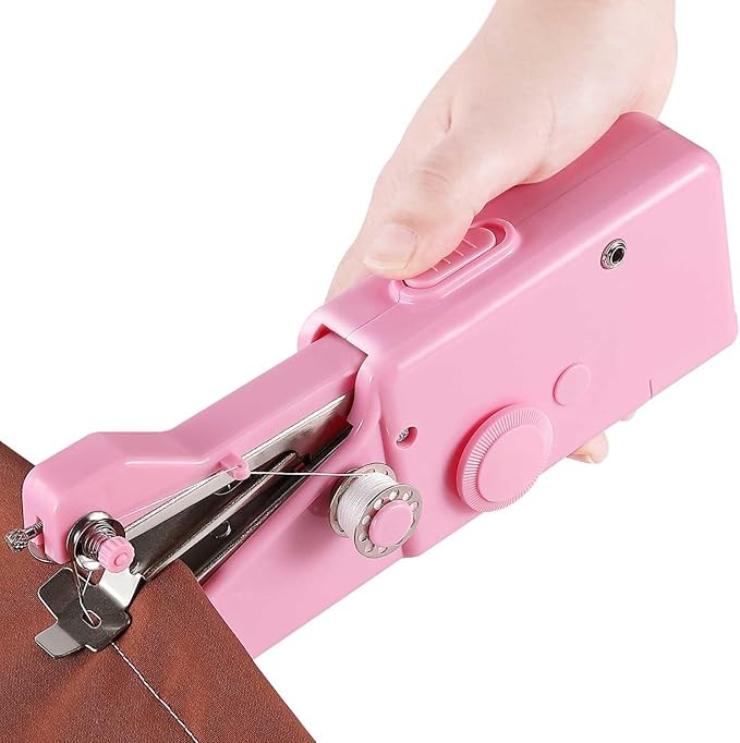 Handheld Sewing Machine CS101,Sewing Machines for Beginners,Portable Electric Mini and Samll Hand Held Sewing Machines Kit for Adults and Kids Pink Set