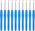 Vodiye 10PCS Crochet Hooks, Professional Extra Long 4.0mm, Ergonomic Handle, Crochet Needle for Beginners and Experienced Lovers