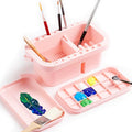 SEVENY Multifunctional Paint Brush Cleaner & Holder, Painting Accessories with handle for Acrylic, Watercolor, and Water-Based Paints(Pink)