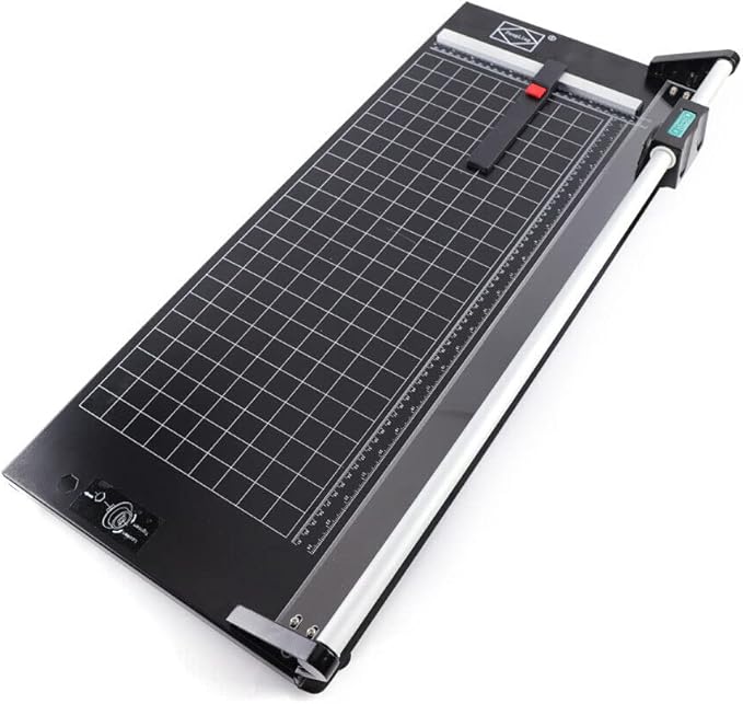 Manual 36 Inch Rolling Cutter with Self-Sharpening Blades, Precision Rotary Paper Trimmer Thin Plastic Soft Board, Hobbing Cutter for Photo Paper, Film, Art Paper Jam, Office Paper, PVC