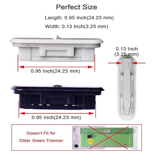 Likart 8 Pack Portable Trimmer Cutting Blades,Compatible for Cricut Paper Cutter/Cricut Roll Holder,Paper Trimmer Replacement Blades(6 Cutting Blades & 2 Scoring Blades)