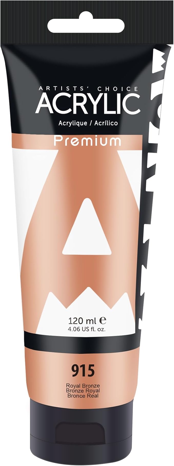 AUREUO Royal Bronze Acrylic Paint, 4 Fl Oz / 120ml Single Tube, Acrylic Metallic Paint for Christmas Painting,Crafts, Canvas, Rocks, Wood, Ceramic, Fabric