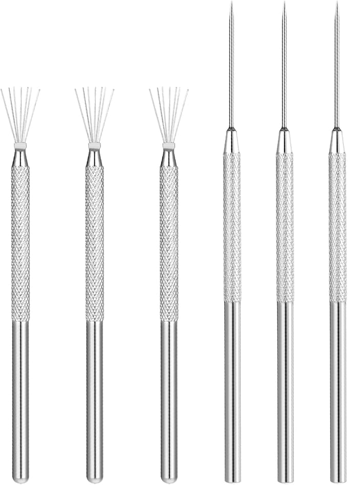 6 PCS Clay Needle and Scoring Tools, Polymer Clay Sculpting, Sculpting, Air Dry, Pottery Tool, Stainless Steel Ceramic Detail Tool for Ceramics, Sculptings, DIY Craft and Detailed Carving