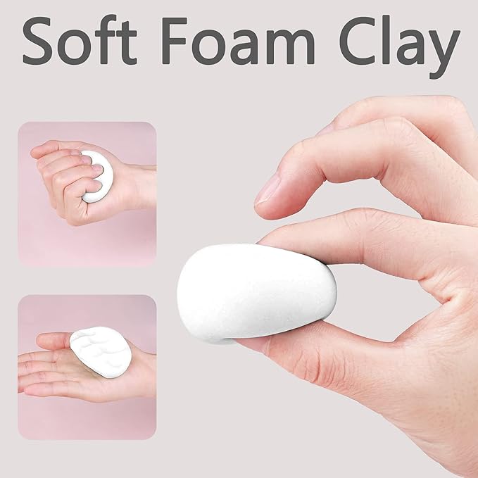 Cutedeer Air Dry Modeling Clay - 6 Colors, 1.3lb Soft Foam Molding Clay, DIY Creative for Kids Adults Arts & Crafts Project Supplies(1.3lb - 6 Colors)