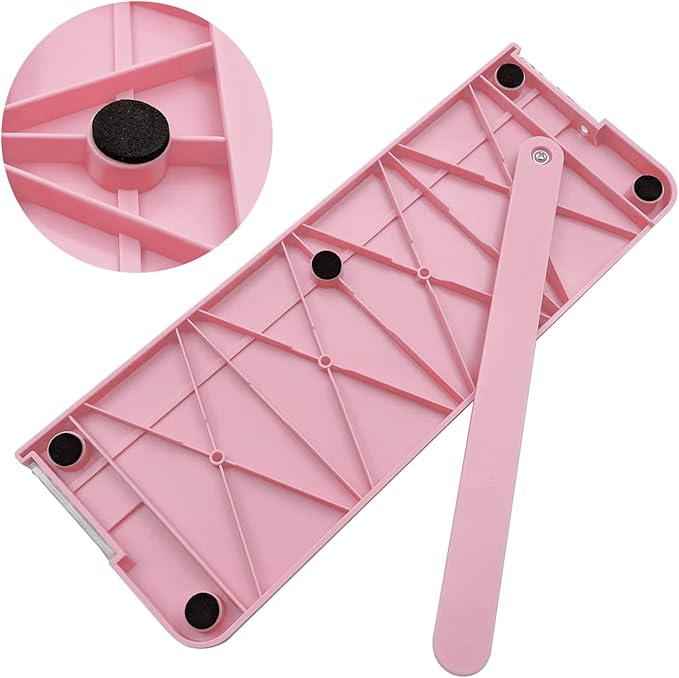 Paper Cutter, A4 Paper Trimmer with Security Safeguard & Side Ruler Portable Straight Edge Cutter for Scrapbooking Craft Paper, Photos, Label, Cardstock (Pink)