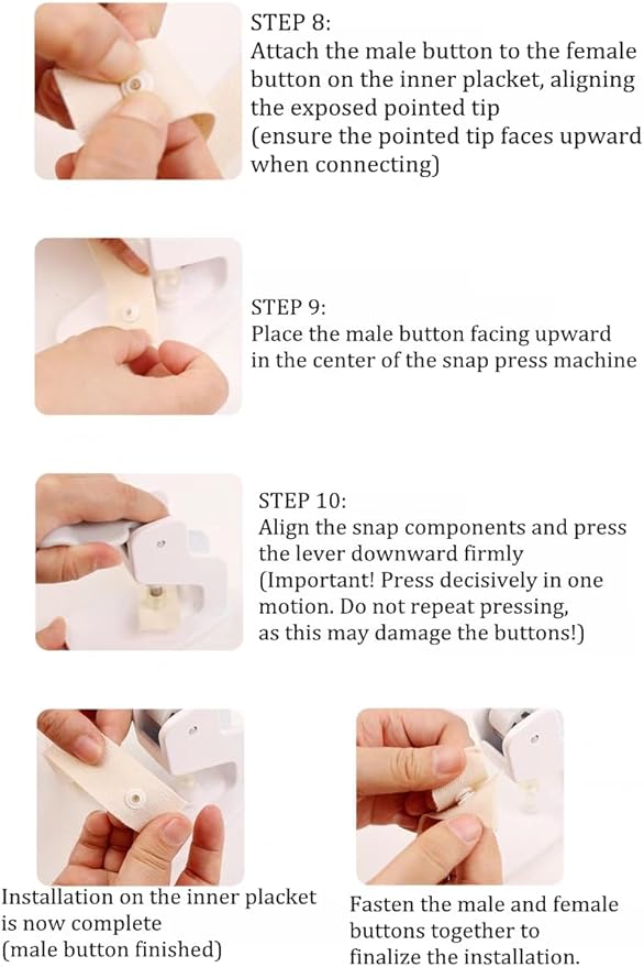 HONEYSEW Table-top Snap Buttons Pliers for 9mm,11.5mm,12.5mm,13mm Plastic No-Sew Snaps Press Fasteners Tool Kit with 150 Sets T5 Snap Buttons for Sewing, Clothing, Crafting