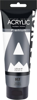 AUREUO Gray Silver Acrylic Paint, 4 Fl Oz / 120ml Single Tube, Rich Pigment Art Craft Paints for Canvas, Rocks, Wood, Ceramic, Fabric - Art Supplies for Beginners, Professionals, Artists