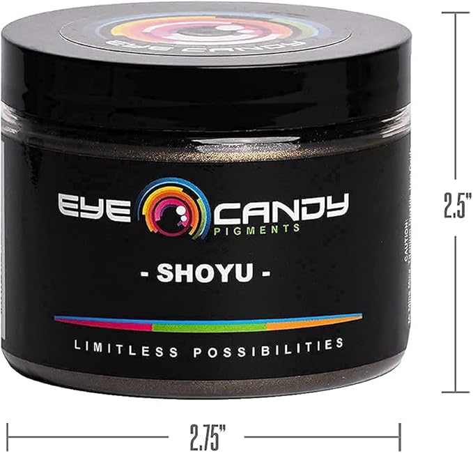 Eye Candy Pigments Premium Brown Mica Powder - Shoyu Brown (50gr) - for Epoxy, Resin, Soap, Paint, Woodworking, Acrylic Pouring, Bath Bombs, Fishing Lures - DIY Arts and Crafts Additive