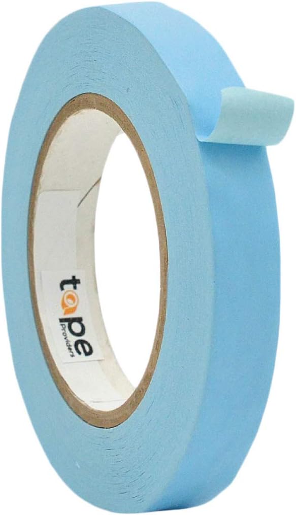 WOD CFTC6 Console Artist Tape Made in USA Light Blue, 3/4 inch x 60 yds. Flatback Paper Marking/Labeling Tape Residue Free, for Watercolor Paper to Prevent Tearing