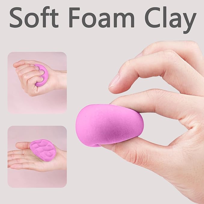 Cutedeer Pink Air Dry Clay, 1.1lb Foam Modeling Clay, Soft Squishy Molding for Kids Adults, Arts & Crafts Project Slime Supplies(1.1lb - 1 Pack, Pink)