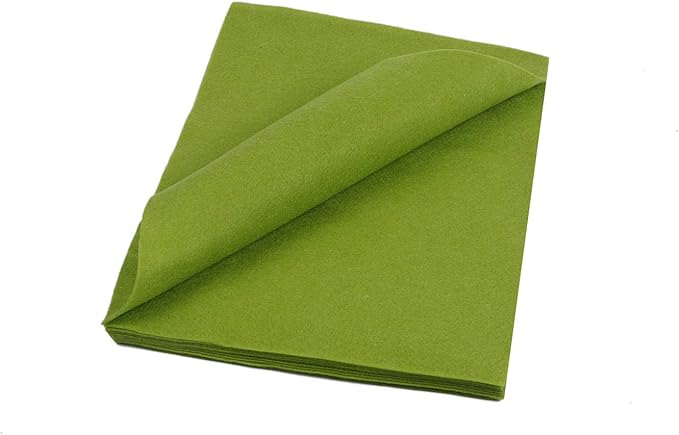 YYCRAFT Craft Soft Felt Sheets 9 Inch X 12 Inch - 24 Pcs Pack, Lime Green