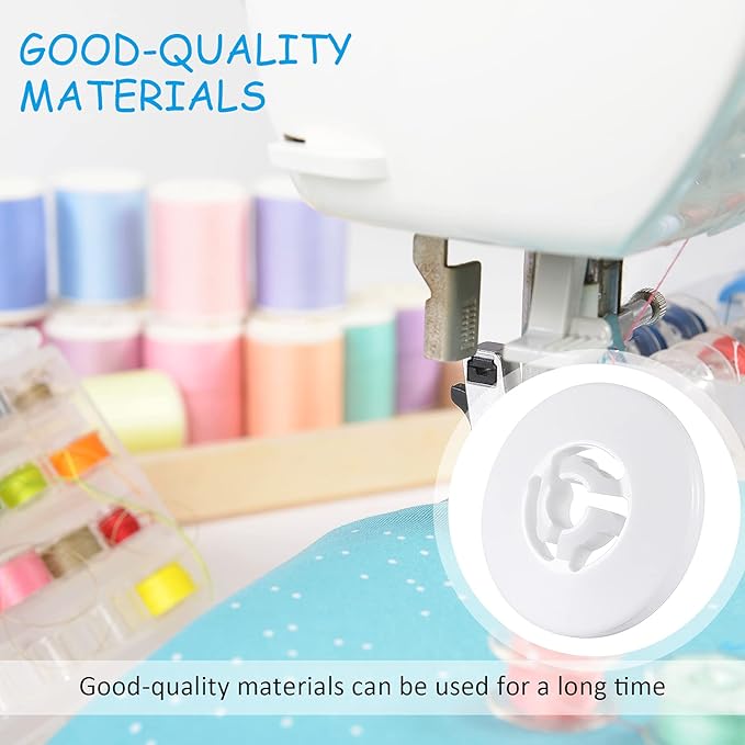Waydress Spool Cap Sewing Machine Spool Pin Small Medium Large Replacement Cap Compatible with Brother Babylock Sewing and Embroidery Machines 45 35 and 25 mm White(9 Pieces)