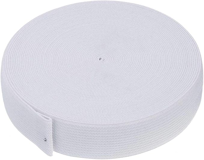 Elastic Knit Stretch Band Spool - 1 Inch x 30 Yard Springy DIY Band for Crafting, Sewing