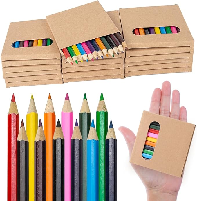 600 Count Colored Pencils Bulk, 50 Pack Colored Pencils in 12 Colors, 3.5 Inch Mini Drawing Pencils Set, Pre-sharpened Coloring Pencils for Kids, Ideal Back to School Supplies & Classroom Prizes