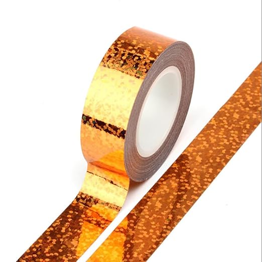 Glitter Prism Tape Strong Adhesive Holographic Sparkle Washi Tape Reflective Glitter Sparkle Tape Sparkle Decorative Tape Sparkle Masking Tape Glitter Crafting Tape (8 Rolls, 0.6in x16.5ft)