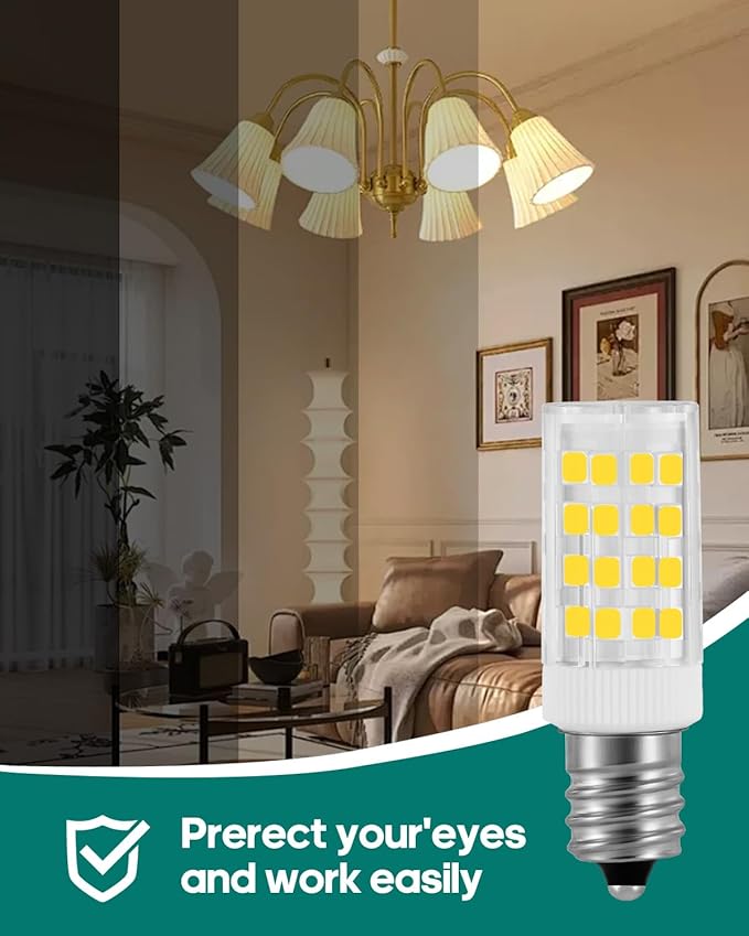 Sewing Machine 7/16 Screw-in Light Bulbs 4W 40W Equivalent Sewing Machine Light AC 110-130V Pack of 2 (Daylight White)