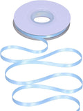 YAMA Light Blue Double Faced Satin Ribbon 1/4 Inch 25 Yards Baby Blue Ribbon for Gift Wrapping Crafts Hair Bows Wedding Party Decoration