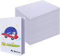 24 Count Blank Hardcover Books for Kids to Write Stories 7x10 inch Hardcover Blank Sketchbooks Journal -Unlined Page Make Your Own Book for DIY, Classroom Christmas Gift (18 Sheets / 36 Pages, White)