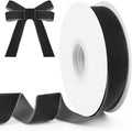 Black Velvet Ribbon, 1 inch 10 Yards Vintage Velvet Ribbons Perfect for Christmas Tree Ornaments, Gift Wrapping, Wedding Decoration, Bows, Sewing, Crafts, Wreath and More