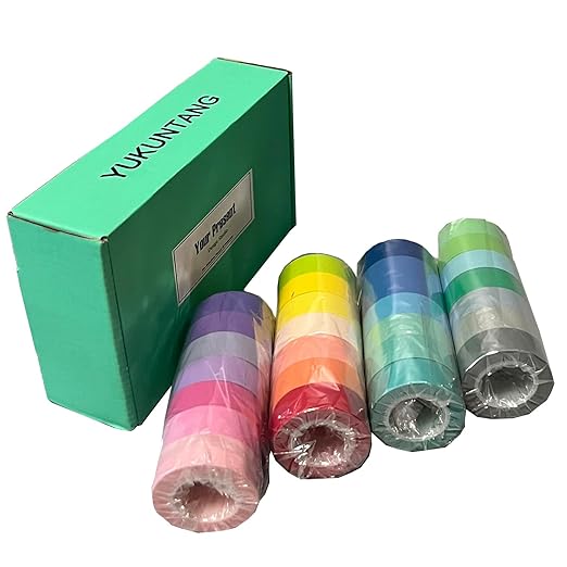 28 Rolls Washi Masking Tape Set, 15mm 306 Yards Colorful Rainbow Pastel Decorative Colored Writable Washi Craft Tape Set for DIY Crafts Scrapbook Designs