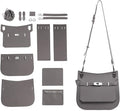 POPSEWING Designer Crossbody Bag DIY Kit for Girls - Leather Working & Sewing Kit for Shoulder Bag, Personalized Gifts (Grey)