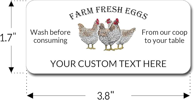 (Made in USA) Custom Carton Stickers Labels for Egg, Personalized Packaging Sticker Label Customized cartons Sticke Lable