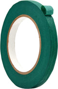 WOD MTC5 Colored Masking Tape, Green, 1/2 inch x 60 yds. Colorful Teacher Painters Tape for Fun DIY Art & Crafts, Lab Labeling, Writable & Classroom Decorations