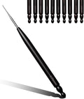 Hssugi Crochet Hooks, 0.75mm Small Crochet Hooks for Arthritic Hands with Wooden Handle, Ergonomic Lace Crochet Needles for Thread Embroidery DIY Lace