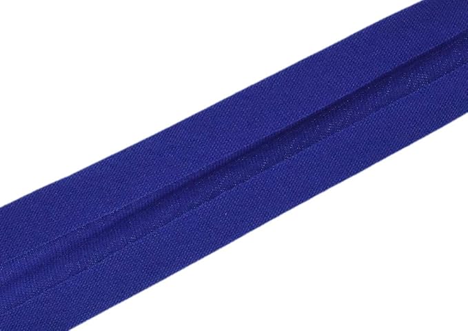 Mandala Crafts 55 Yards 1/4 Inch Blue Double Fold Bias Tape for Sewing - Bias Binding Tape for Quilting Binding, Hemming, Seam, and Fabric Piping