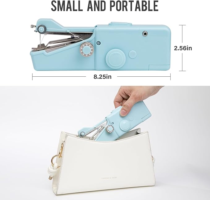 Handheld Sewing Machine CS101,Sewing Machines for Beginners,Portable Electric Mini and Samll Hand Held Sewing Machines Kit for Adults and Kids Blue Set