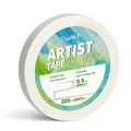 JusArt Artist Tape for Watercolor Paper, 1/2 inch Wide 200FT Long, White Art Tape for Masking, Drafting and Painting, Acid Free, Low Tack