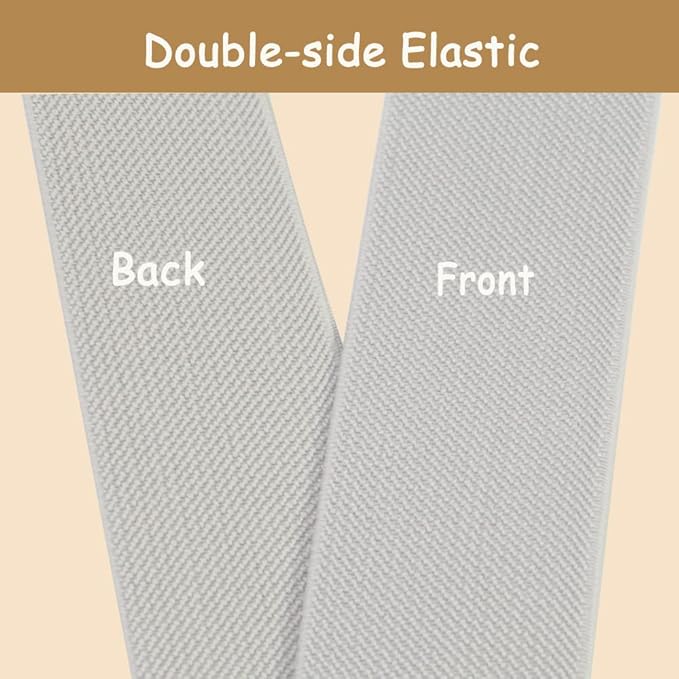 Gray Knit Elastic Band For Sewing 1-1/2 inch 10 Yards -38mm Flat Heavy Stretchy Elastic Straps Elastic Band Spool for DIY Craft-Bedspread-Clothing-Pants Waistband-Wigs-Skirts- DIY Projects