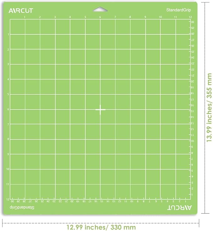 AIRCUT Cutting Mat for Cricut Maker 3/Maker 4/Maker/Explore 3/4/Air 2/Air/One(12x12 Inch, StandardGrip, LightGrip, StrongGrip) Variety Adhesive Sticky Cutting Mats Accessories