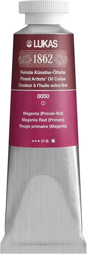 Lukas 1862 Oil 37 ml – Professional Quality Oil Colour Magenta (Primary Red)