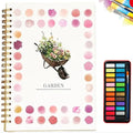 Water Color Workbook, Beginner-Friendly Watercolor Workbook, Watercolor Books, Nature Scenes Paint Set Art Crafts, with 12/24 Colors Paint Set with Paint Brush (B,24 Colors)