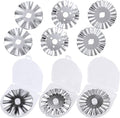 Mesee 9Pcs 45mm Pinking Rotary Cutter Blades 3 Types Wave Rotary Blade Set Decorative Edge Blades Replacement Refill Quilting Cutting Tool Accessories for Sewing Fabric Leather Paper Arts Crafts
