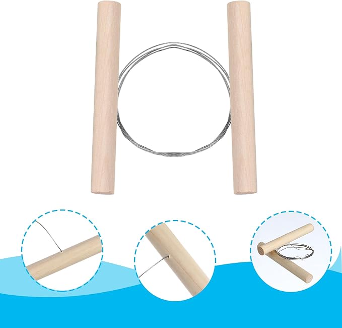 2 Pcs Angle Cutting Clay Tool and Clay Wire Cutter Steel Wire Bevel Cutter Small Pottery Angle Clays Trimming Tool Plastic Ceramic Wires Small Pottery Cutters for Ceramics Sculpting, Cheese Dough