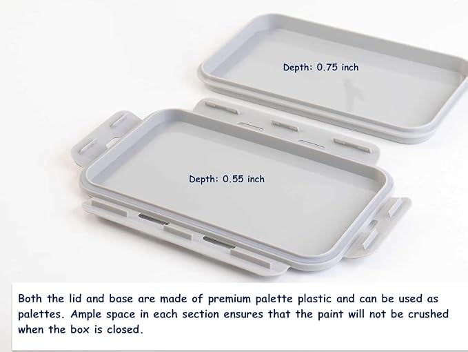 No More Dried Paint! HueHaven Stay-Wet Palette with Airtight, Anti-Leak Lid, for Acrylic, Oil, Gouache & Watercolor – Keeps Paints Fresh for Days! Perfect for Studio and Plein Air Painting