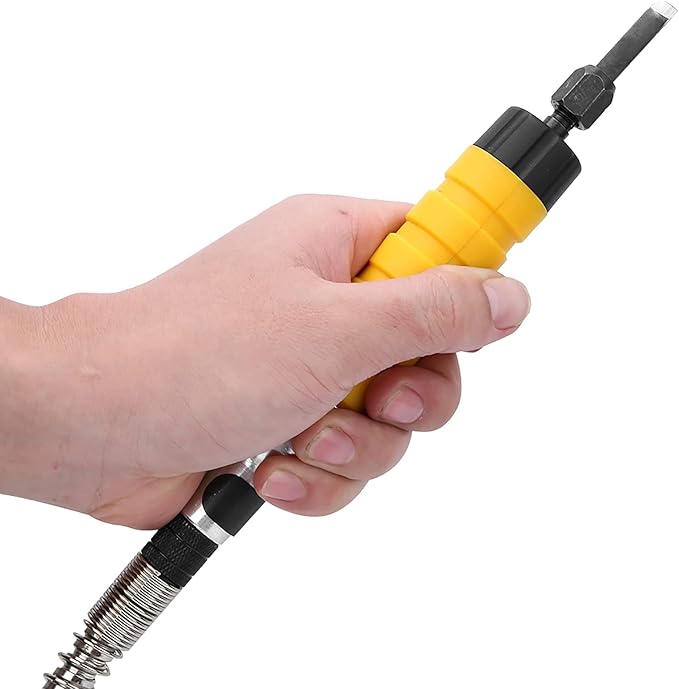 Wood Carving Chisel, 5 Tips Wood Chisel Kit Electric Wood Chisel Carving Tool Kit Wrench Flexible Shaft with 1/3 Force and 3-5 Times Speed of Manual Engraving