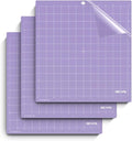 Nicapa Cutting Mat for Silhouette Cameo 3/2/1 Strong-Grip,12x12 inch 3pack) Adhesive&Sticky Non-Slip Flexible Square Gridded Purple Cut Mats Replacement Accessories Set matts Vinyl Craft Sewing
