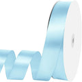 1" x 100 Yards Satin Ribbon - Lihgt Blue Silk Ribbon with Spool - Ideal for Gift Wrapping, Floral Bouquets, Crafts, Wedding Party Decorations, Christmas and Sewing Projects