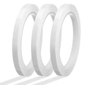 MECCANIXITY Whiteboard Tape 5/16" x 72 Yard Pinstripe Graphic Chart Line Grid Marking Tapes for Classroom Office Dry Erase Board Art, White, Pack of 3