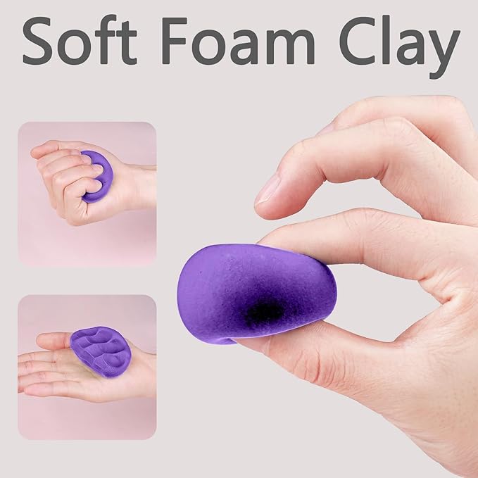 Cutedeer Purple Air Dry Clay, 1.1lb Foam Modeling Clay, Soft Squishy Molding for Kids Adults, Arts & Crafts Project Slime Supplies(1.1lb - 1 Pack, Purple)