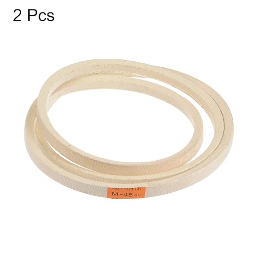 HARFINGTON 2pcs M45 Industrial Sewing Machine Belt 45" Outer Girth Rubber Triangle V-Belt