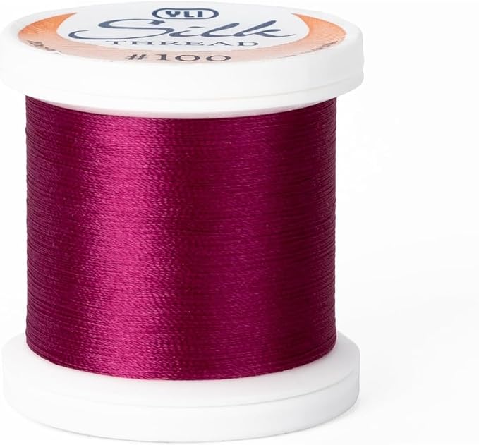 YLI Threads Silk Thread – 100 wt Fine Japanese Silk for Appliqué, EPP, and Quilting - Darke Mauve